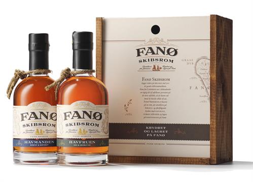 Rom - Gaveæske med 35 cl. Fanø Havfruen & 35 cl. Fanø Havmanden