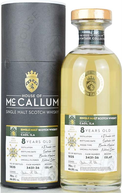 Whisky - McCallum Caol Ila 2010, 46,5% 0,7 l
