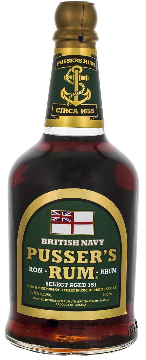 Rom - Pussers British navy Selected aged 151, 75,5%