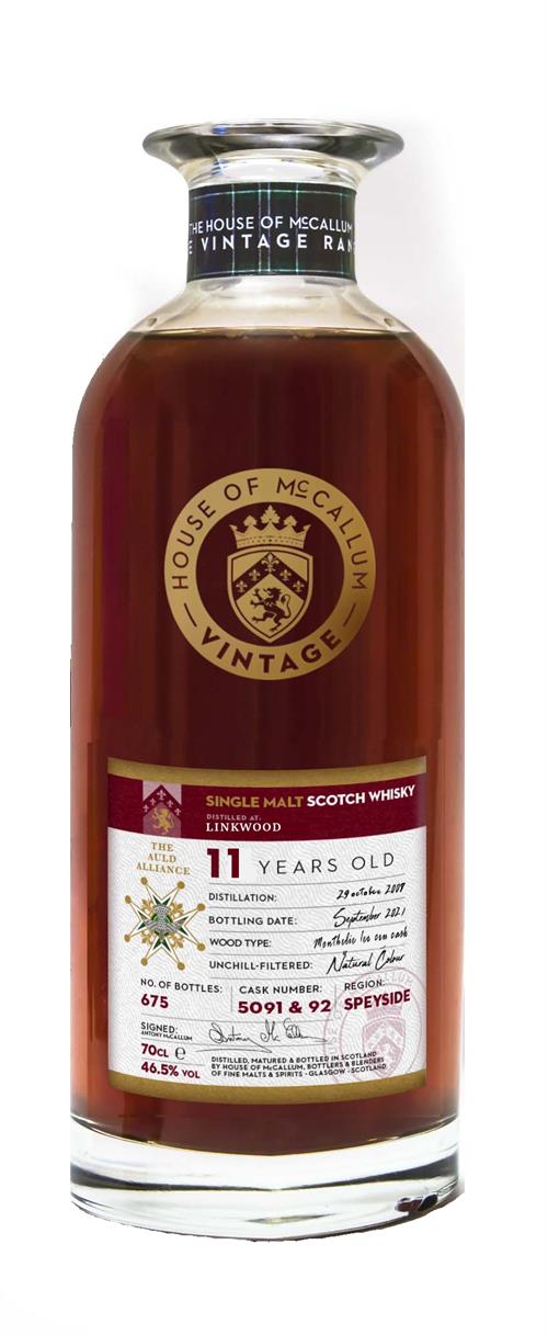 Whisky - McCallum Linkwood 2009, 0,7 l